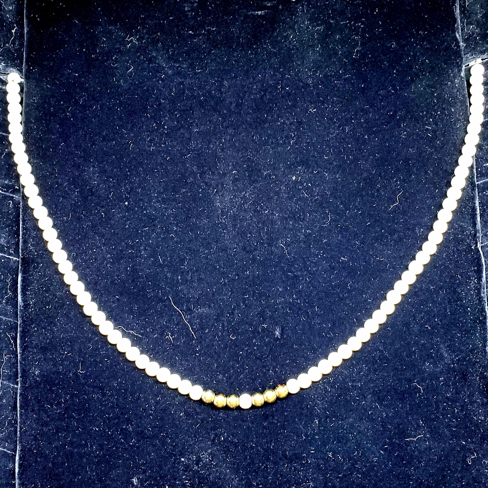 Monet Cream & Gold Necklace